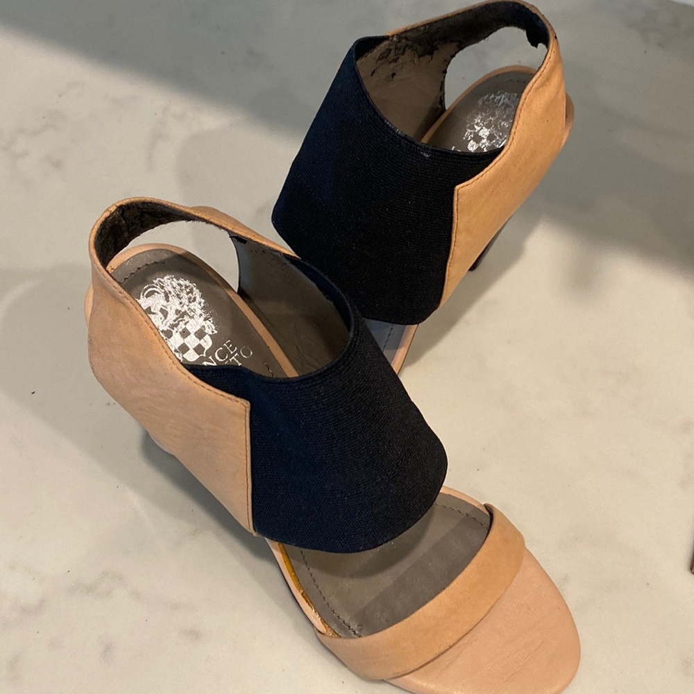 Tan and Black Vince Camaro 3” heels